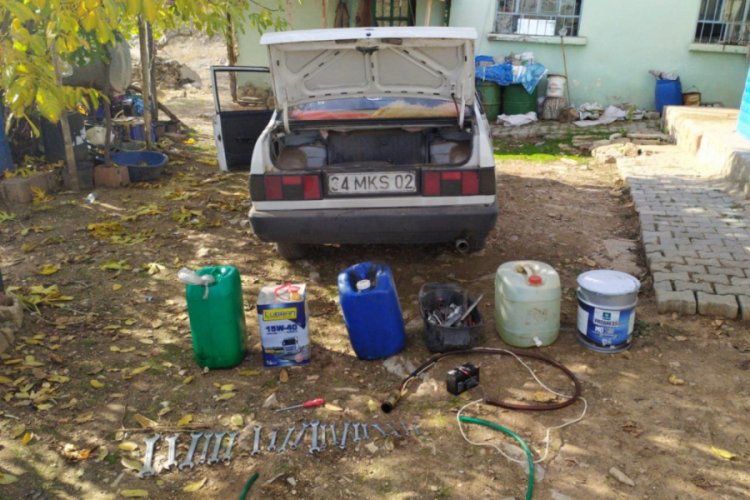 &Ouml;zel d&uuml;zenek kurup iş makinelerinden motorin &ccedil;aldı