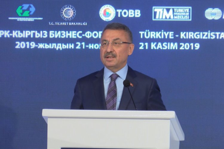 Fuat Oktay T&uuml;rkiye-Kırgızistan İş Forumu'nda konuştu