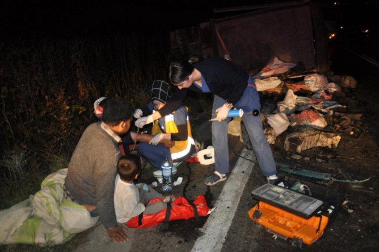 Tekirdağ'da kaza: 1'i &ccedil;ocuk 5 yaralı