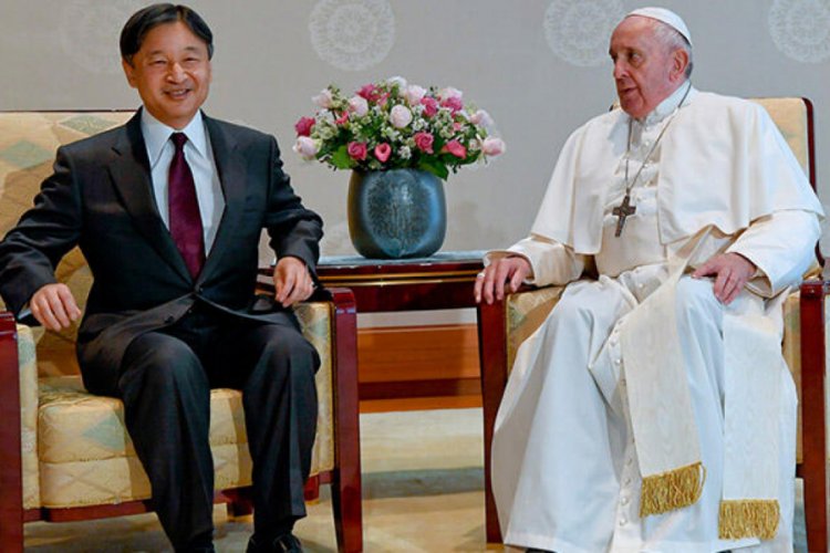Francis Japonya İmparatoru Naruhito ile g&ouml;r&uuml;şt&uuml;