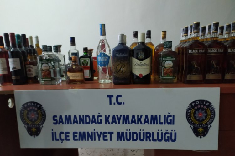 Hatay'da 70 şişe sahte i&ccedil;ki ele ge&ccedil;irildi