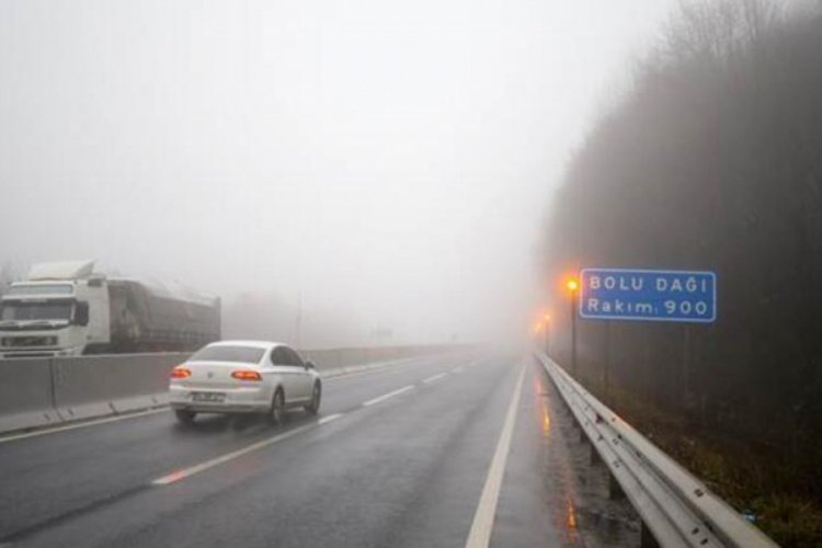 Bolu Dağı'nda sağanak ve yoğun sis