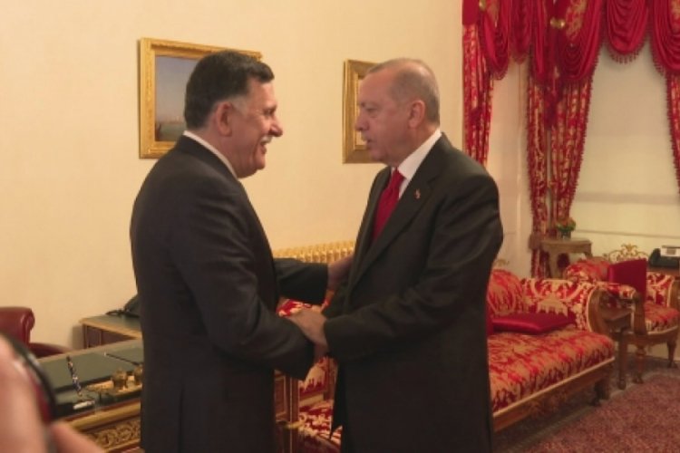 Cumhurbaşkanı Erdoğan, Sarraj'ı kabul etti
