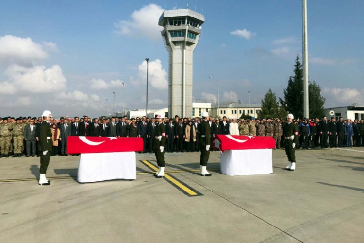 Havanlı saldırı şehidi 2 uzman &ccedil;avuş, t&ouml;renle uğurlandı