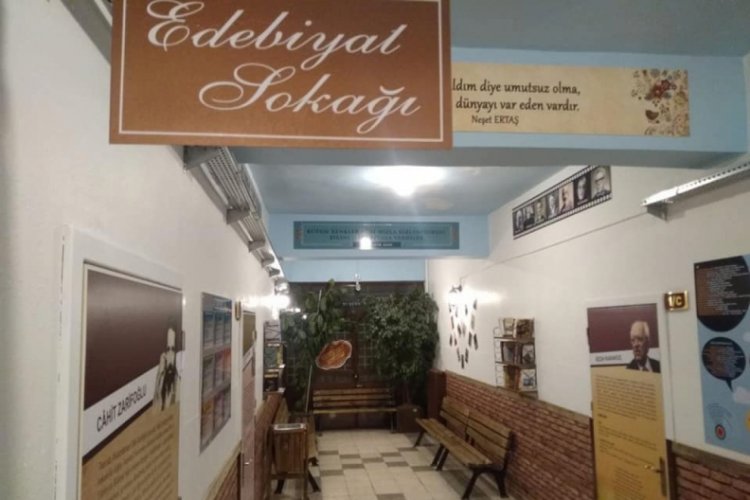 &Ouml;ğretmenin hayali ger&ccedil;ek oldu 'Edebiyat Sokağı' projesi hayat buldu