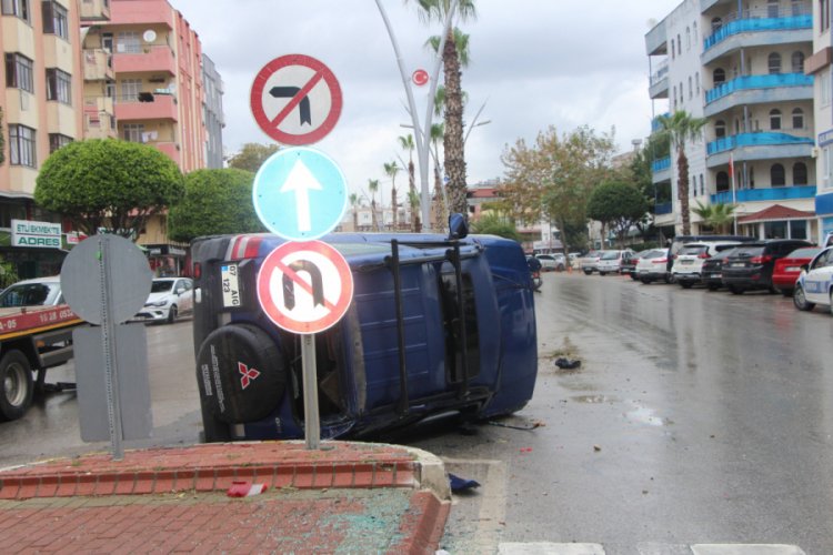 Takla atan ara&ccedil;tan burunları bile kanamadan &ccedil;ıktılar