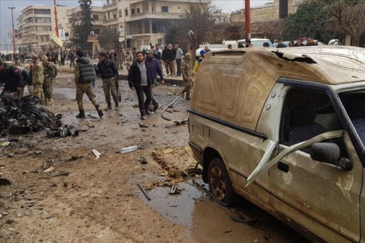 Afrin'de bomba y&uuml;kl&uuml; ara&ccedil;la ter&ouml;r saldırısı