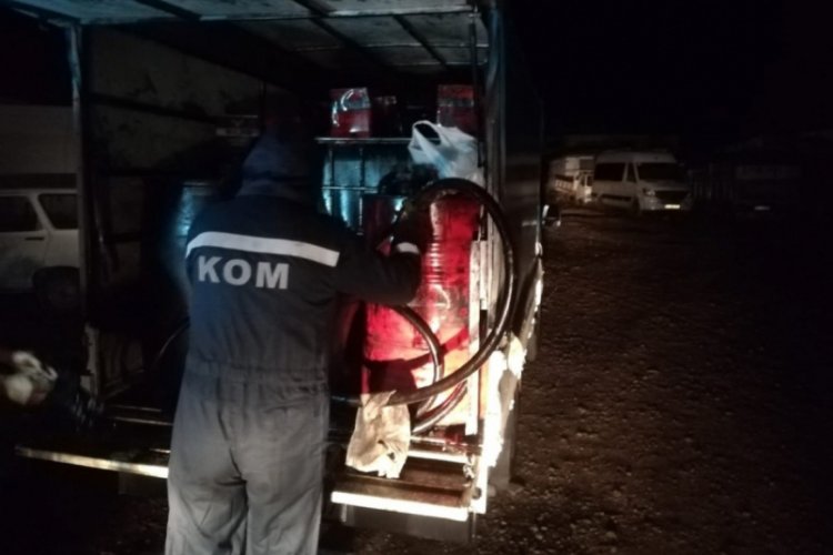 10 ton ka&ccedil;ak akaryakıt yakalandı