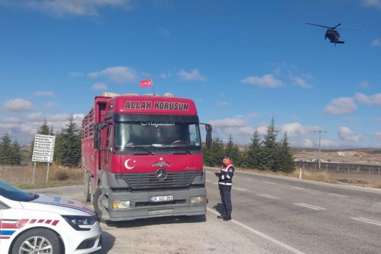 İl Jandarma Komutanlığından 'havadan trafik denetimi'