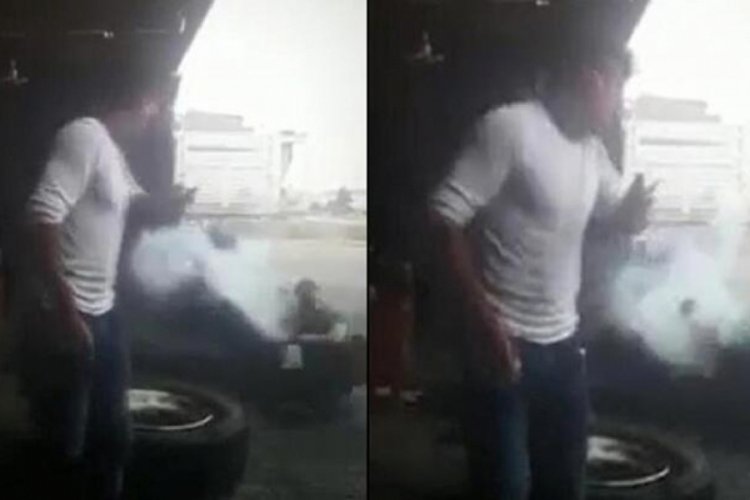 Tamir edeyim derken, canlı yayında patlattı!