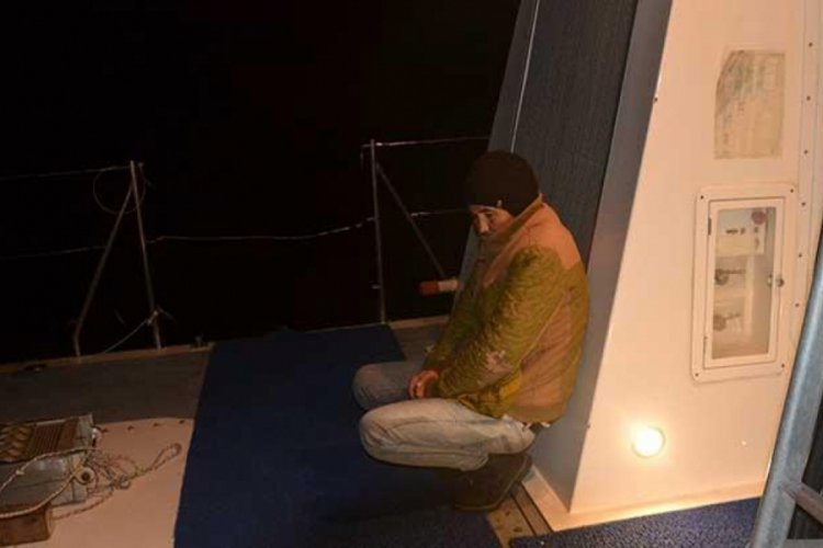 Midilli Adası'na ka&ccedil;mak isterken yakalandı