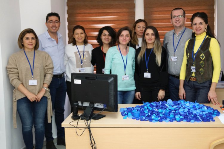Engelliler i&ccedil;in yarım ton kapak topladılar