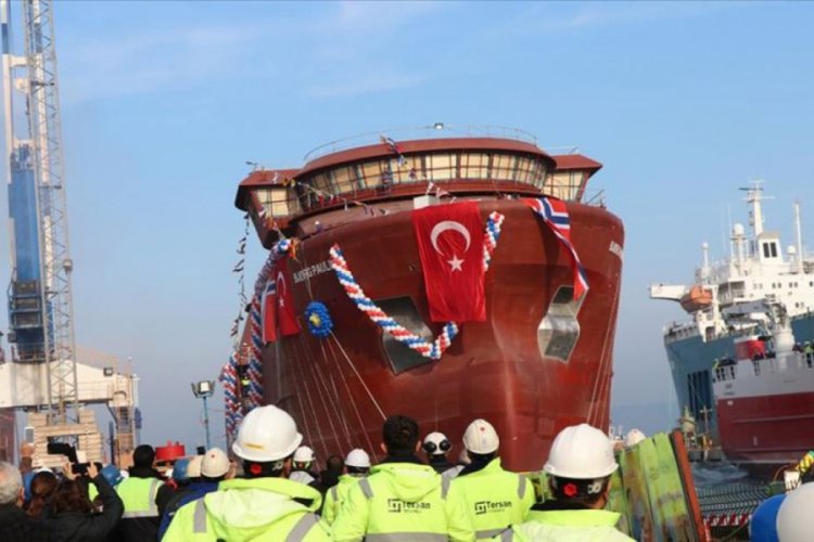 Norve&ccedil;li firma i&ccedil;in Yalova'da inşa edilen gemi denize indirildi