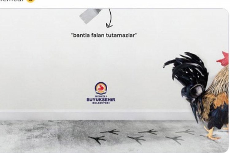 Denizli B&uuml;y&uuml;kşehir'den o esere horozlu g&ouml;nderme