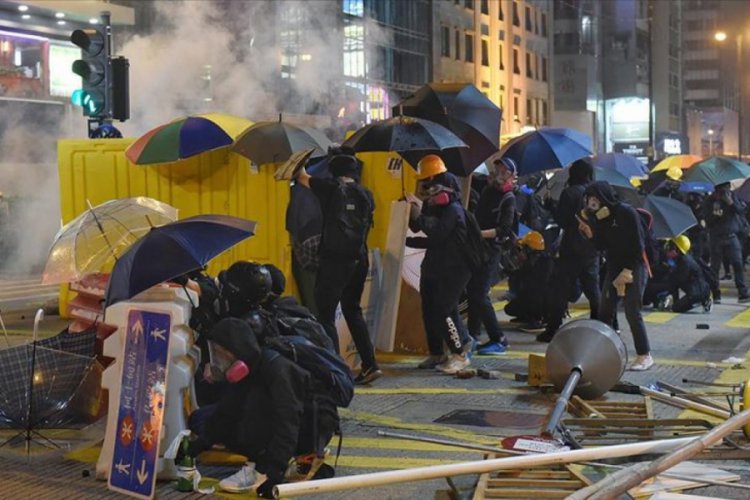 Hong Kong protestocularına destek