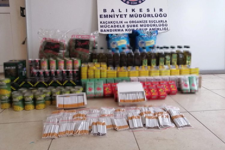 Balıkesir'de yılbaşı &ouml;ncesi ka&ccedil;ak i&ccedil;ki operasyonu