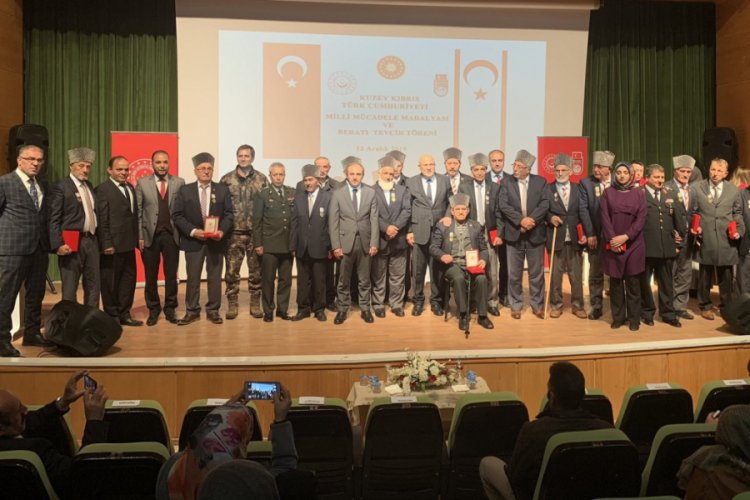 Kıbrıs gazilerine madalyaları takdim edildi