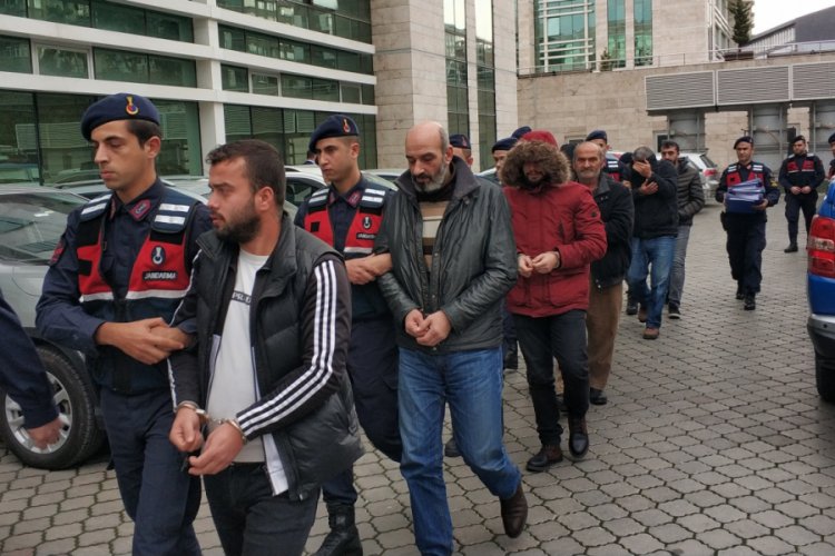 Uyuşturucu operasyonunda yakalananlar adliyede
