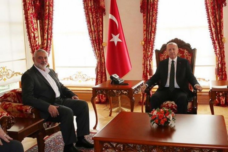 Cumhurbaşkanı Erdoğan, Hamas Siyasi B&uuml;ro Başkanı Haniye ile g&ouml;r&uuml;şt&uuml;