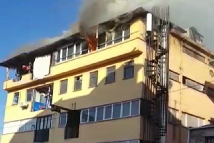 İş hanında korkutan yangın