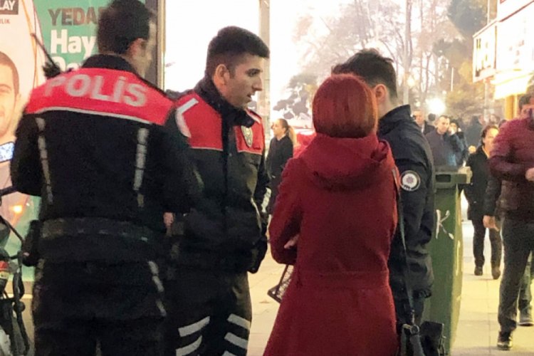 Takip edildiğini sanan kadın ortalığı birbirine kattı