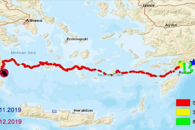 'Caretta Tuba' Yunanistan'a ge&ccedil;ti