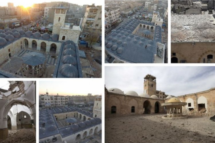 Bab'da DEAŞ'ın yıktığı ecdat yadigarı caminin restorasyonunda son aşamaya gelindi
