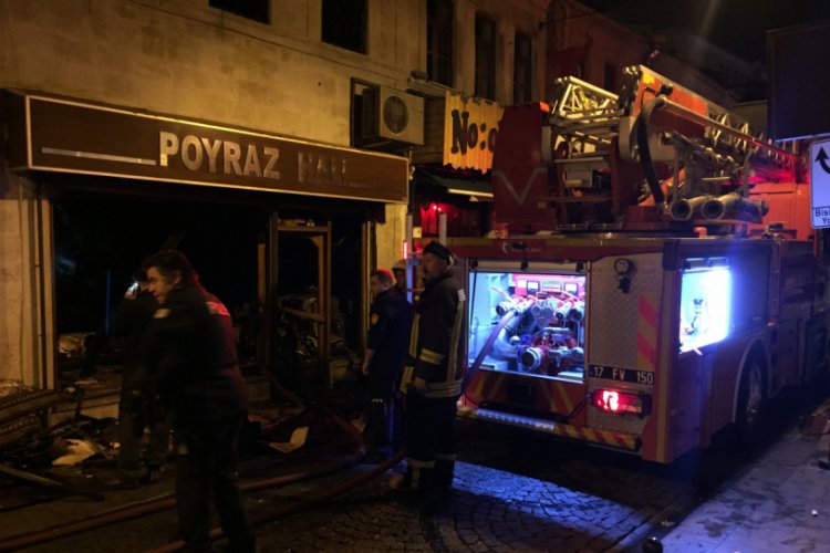 İş yerinde &ccedil;ıkan yangın 2 saatlik &ccedil;alışma sonucu s&ouml;nd&uuml;r&uuml;ld&uuml;