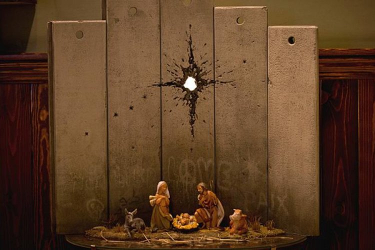 Banksy'nin son eseri 'Beyt&uuml;llahim'in yarası'