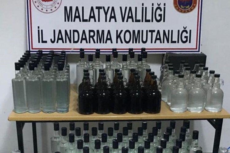 Malatya'da 230 litre sahte i&ccedil;ki ele ge&ccedil;irildi