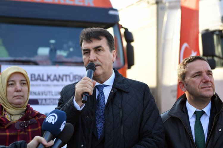 Bursa Osmangazi'den Arnavutluk'a yardım eli
