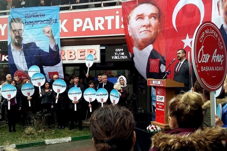 CHP Bursa Nil&uuml;fer'de &Ouml;zer Ana&ccedil;'tan adaylık a&ccedil;ıklaması