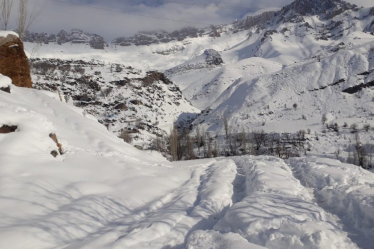 Şırnak'ta kar kalınlığı 2 metreye ulaştı, k&ouml;y yolları ulaşıma kapandı