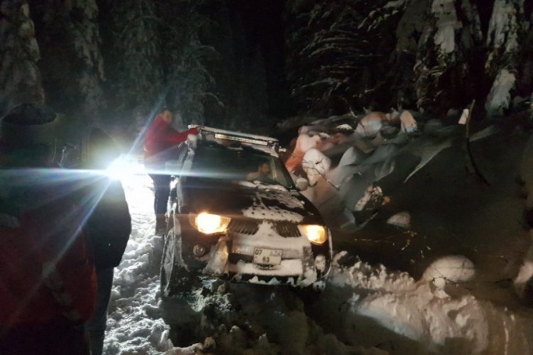 Yayla yolunda mahsur kaldılar