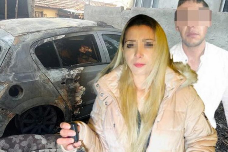 Eşinin akrabası yeni aldığı arabasını kundakladı!