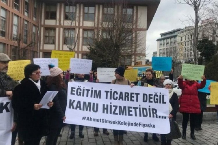 Ahmet Şimşek Koleji velileri eylemde