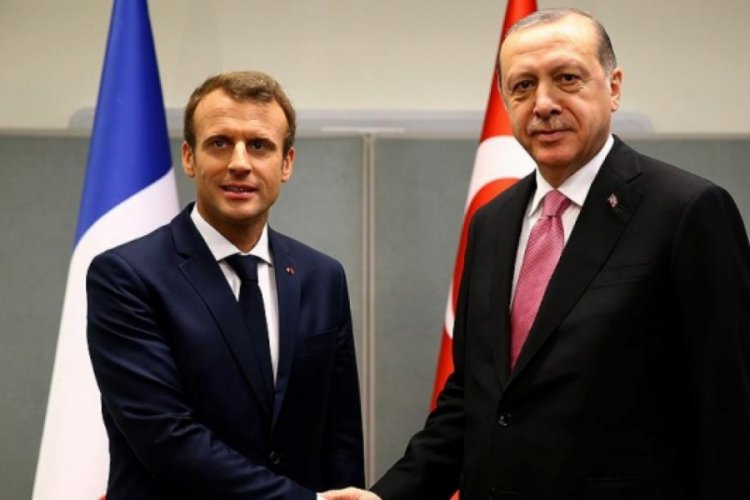 Cumhurbaşkanı Erdoğan, Macron ile g&ouml;r&uuml;şt&uuml;
