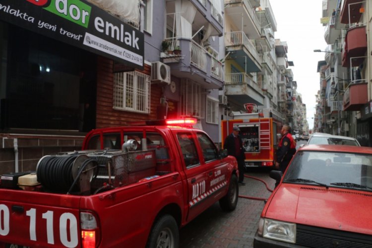 Aspirat&ouml;rden &ccedil;ıkan yangın korkuttu