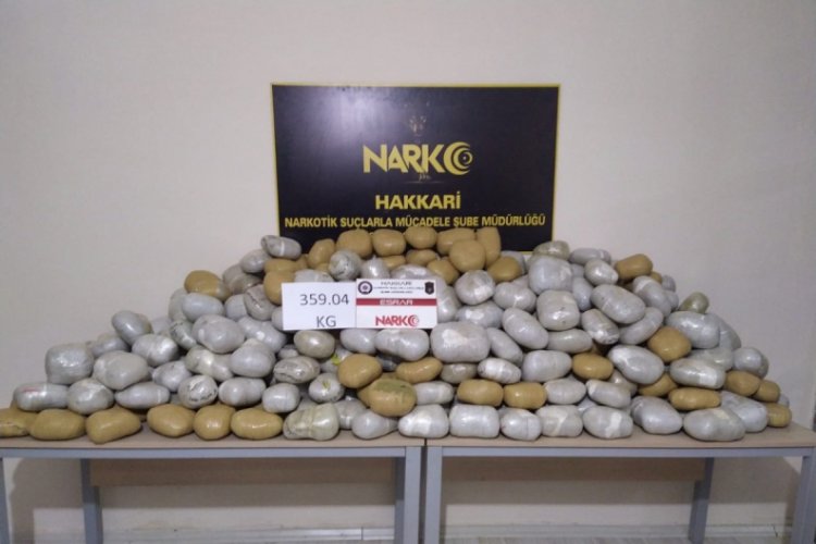359 kilo 400 gram esrar ele ge&ccedil;irildi