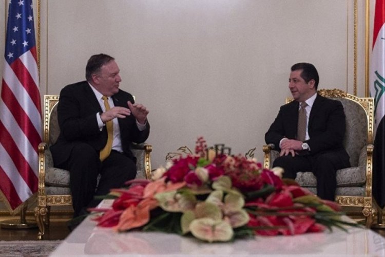 Barzani ve Pompeo İran'ın f&uuml;ze saldırısını g&ouml;r&uuml;şt&uuml;