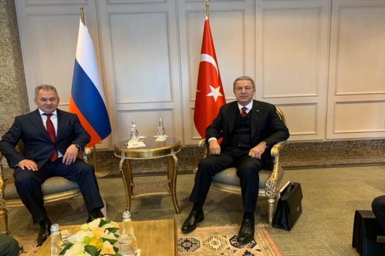 Bakan Akar, Rus mevkidaşıyla g&ouml;r&uuml;şt&uuml;