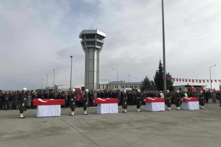 Şehit askerler, t&ouml;renle memleketlerine uğurlandı