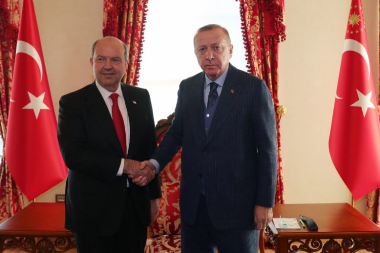 Cumhurbaşkanı Erdoğan, KKTC Başbakanı Tatar'ı kabul etti