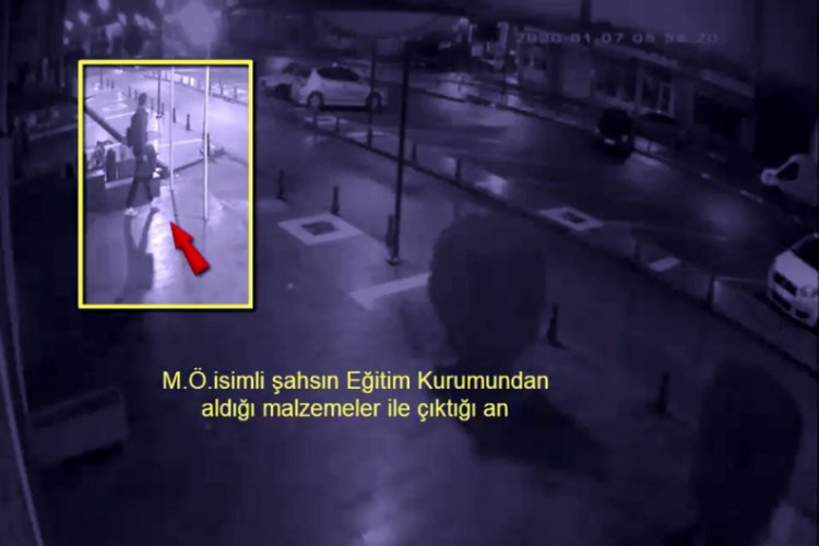 Tutuklanan ş&uuml;phelinin 3 yerden hırsızlığı g&uuml;venlik kamerasına yansıdı