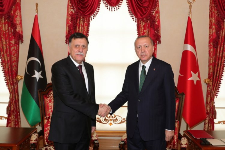 Cumhurbaşkanı Erdoğan Libya Başbakanı Es-Serrac'ı kabul etti