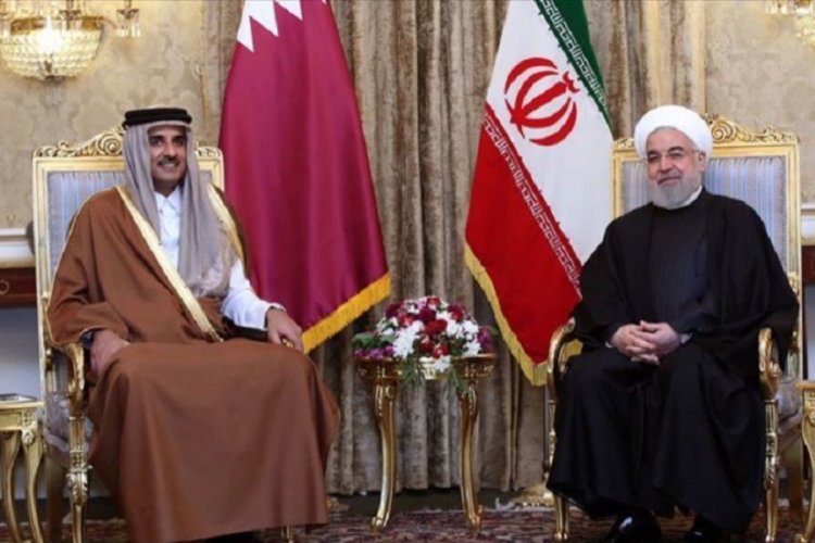 Katar Emiri Al Sani Tahran'da Ruhani ile g&ouml;r&uuml;şt&uuml;