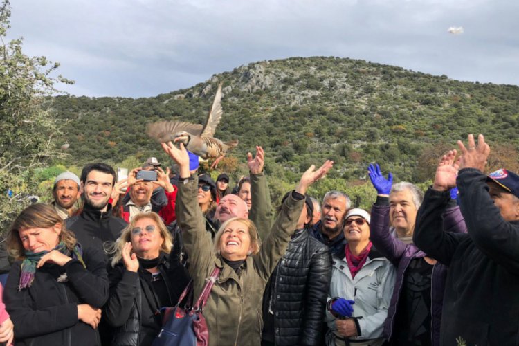 Kahraman T&uuml;rk subayı ve arkadaşları i&ccedil;in y&uuml;r&uuml;y&uuml;p, doğaya keklik bıraktılar
