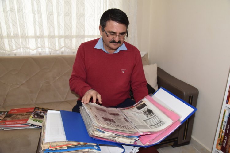 33 yıldır yerel gazetelerin arşivini tutuyor