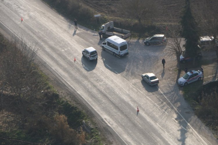 Jandarmadan helikopter destekli trafik denetimi