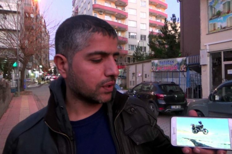 Motosiklet saniyeler i&ccedil;inde &ccedil;alındı